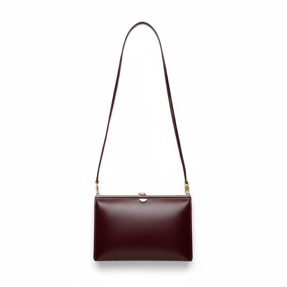 I Santi Milano Vintage Burgundy Leather Crossbody Bag